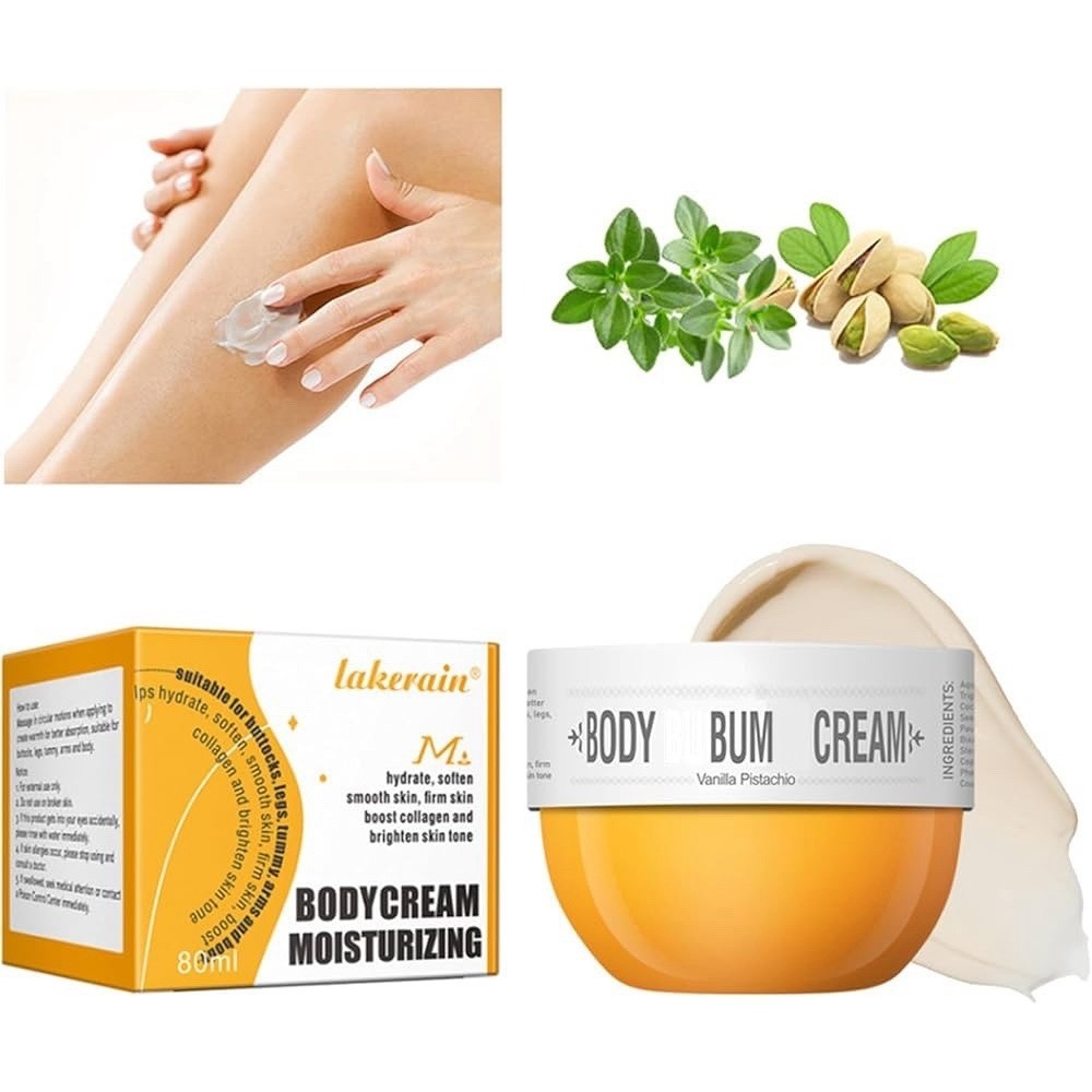 Lakerain Moisturizing Body Cream 80ml. Hydrate‎ Soften Boost Collagen Brighten